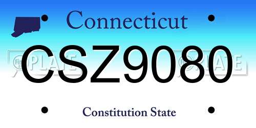 CSZ9080 Connecticut License Plate