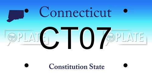 CT07 Connecticut License Plate