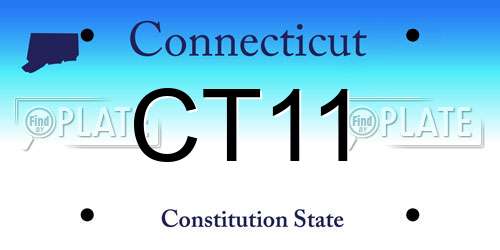 CT11 Connecticut License Plate
