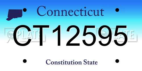 CT12595 Connecticut License Plate