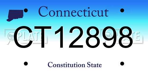 CT12898 Connecticut License Plate