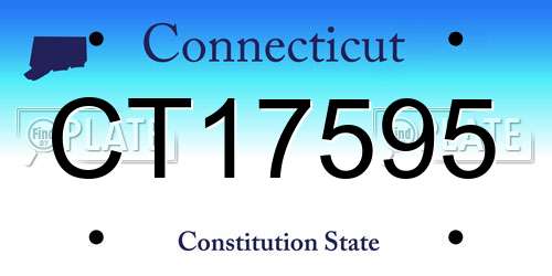 CT17595 Connecticut License Plate
