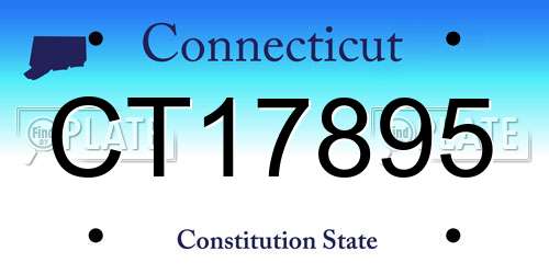CT17895 Connecticut License Plate