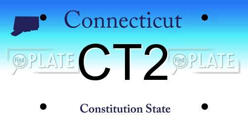 CT2 Connecticut License Plate