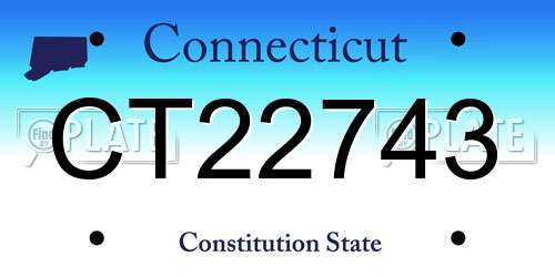 CT22743 Connecticut License Plate
