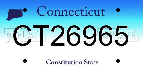 CT26965 Connecticut License Plate
