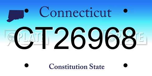 CT26968 Connecticut License Plate
