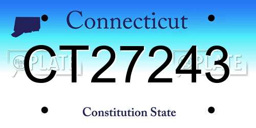 CT27243 Connecticut License Plate