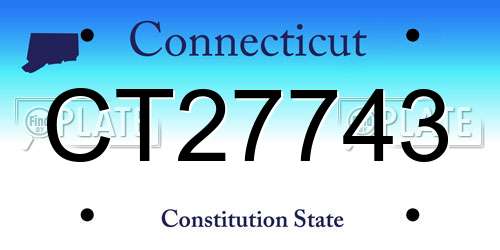 CT27743 Connecticut License Plate