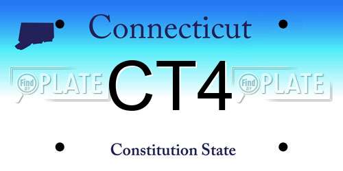 CT4 Connecticut License Plate