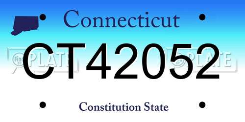 CT42052 Connecticut License Plate