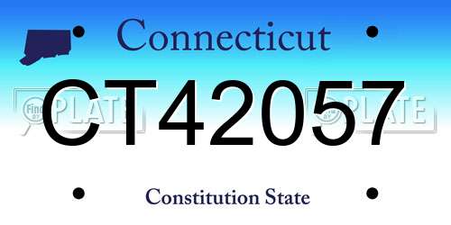 CT42057 Connecticut License Plate