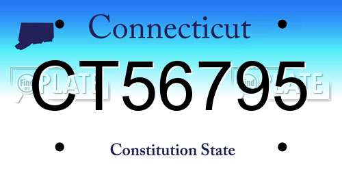 CT56795 Connecticut License Plate