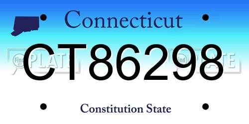 CT86298 Connecticut License Plate