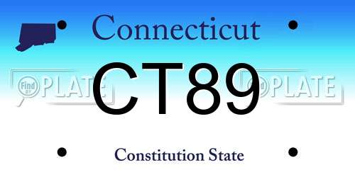 CT89 Connecticut License Plate