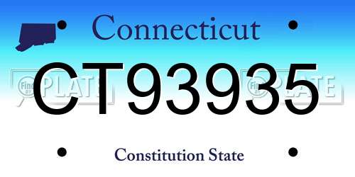 CT93935 Connecticut License Plate