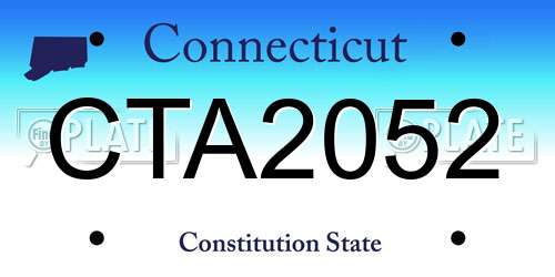 CTA2052 Connecticut License Plate