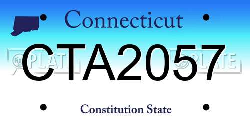 CTA2057 Connecticut License Plate