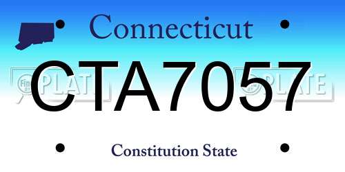 CTA7057 Connecticut License Plate