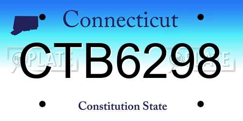 CTB6298 Connecticut License Plate