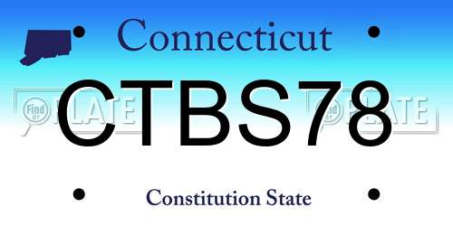 CTBS78 Connecticut License Plate