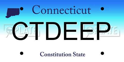 CTDEEP Connecticut License Plate