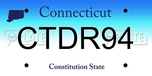 CTDR94 Connecticut License Plate