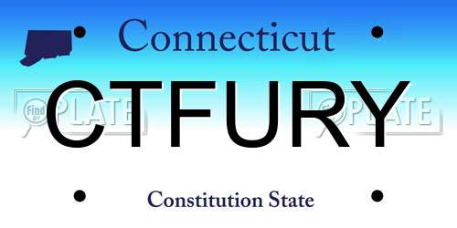 CTFURY Connecticut License Plate