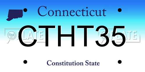 CTHT35 Connecticut License Plate