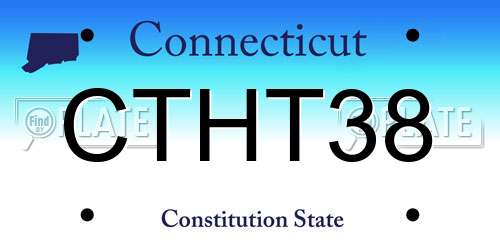 CTHT38 Connecticut License Plate