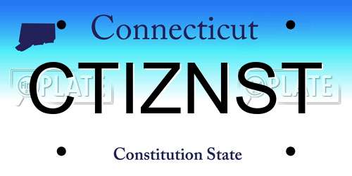 CTIZNST Connecticut License Plate