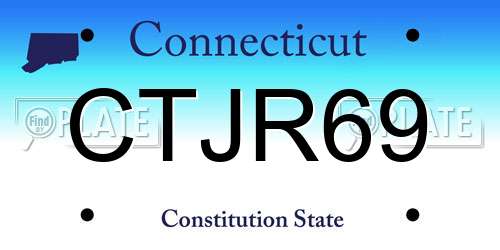 CTJR69 Connecticut License Plate