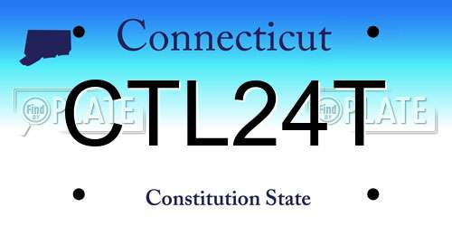 CTL24T Connecticut License Plate