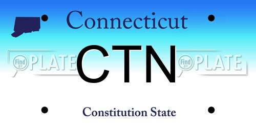 CTN Connecticut License Plate
