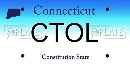 CTOL Connecticut License Plate