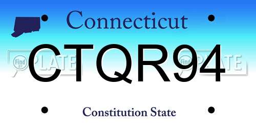 CTQR94 Connecticut License Plate
