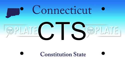CTS Connecticut License Plate