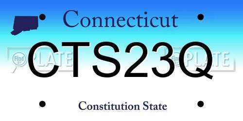 CTS23Q Connecticut License Plate