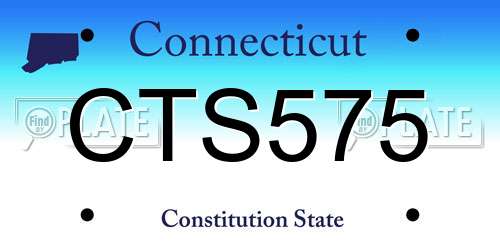 CTS575 Connecticut License Plate