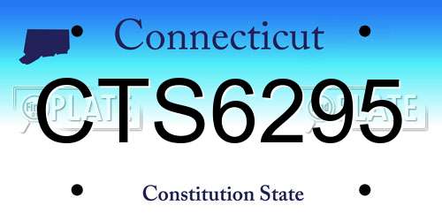 CTS6295 Connecticut License Plate