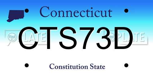 CTS73D Connecticut License Plate