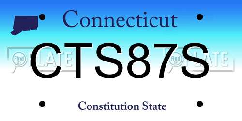 CTS87S Connecticut License Plate