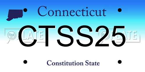 CTSS25 Connecticut License Plate
