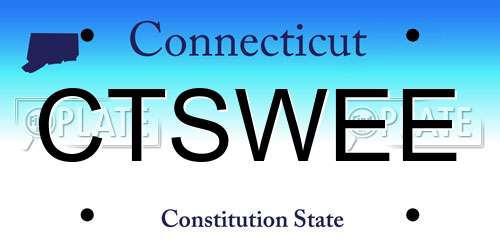 CTSWEE Connecticut License Plate