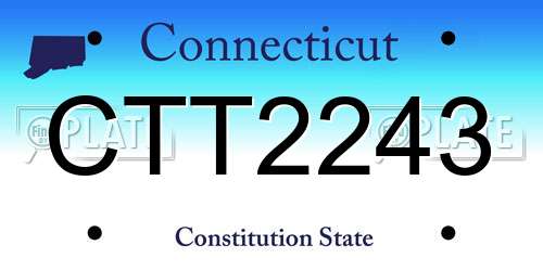 CTT2243 Connecticut License Plate