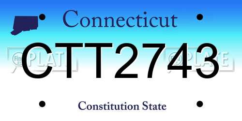CTT2743 Connecticut License Plate