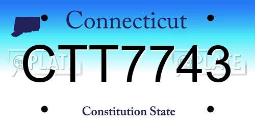 CTT7743 Connecticut License Plate
