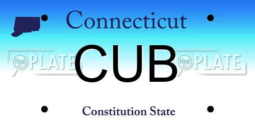 CUB Connecticut License Plate