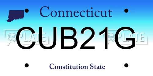 CUB21G Connecticut License Plate