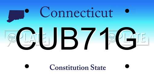 CUB71G Connecticut License Plate